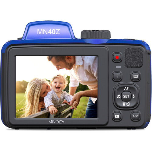 Minolta MN40Z Cámara Digital Azul 20MP Zoom Óptico 40x 32GB