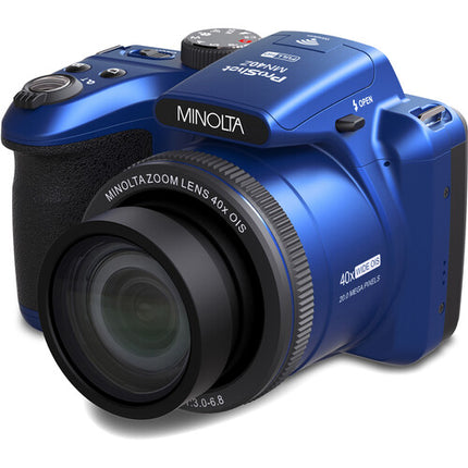 Minolta MN40Z Cámara Digital Azul 20MP Zoom Óptico 40x 32GB