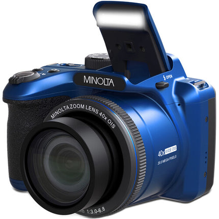 Minolta MN40Z Cámara Digital Azul 20MP Zoom Óptico 40x 32GB