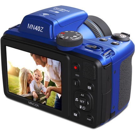 Minolta MN40Z Cámara Digital Azul 20MP Zoom Óptico 40x 32GB
