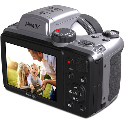 Minolta MN40Z Cámara Digital 20MP Zoom 40x 3" LCD 32GB Kit
