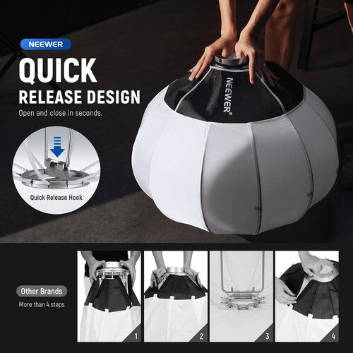 Neewer Quick Release Lantern Softbox 33.5" Iluminación 360° con Bolsa de Transporte