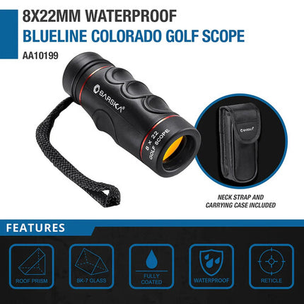 Barska 8x22 Blueline WP Alcance para Golf 8x 22mm Prismas Riflescope