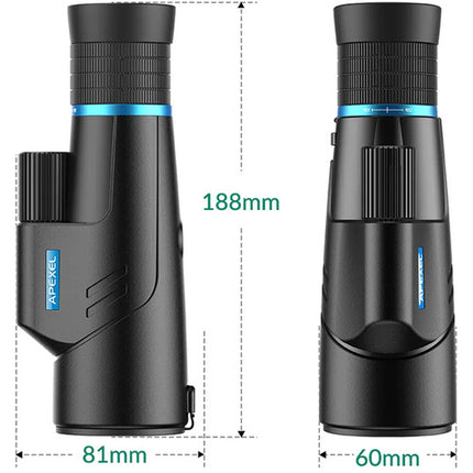 Apexel 10-20x50 Monocular Zoom 50mm Lente Nitrogeno Impermeable