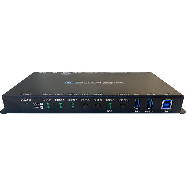 Comprehensive Pro AV/IT Integrator Matriz Switcher 3x2 USB-C HDMI 4K60 4:4:4 con Hub USB 3.0 y Adaptador 24V 5A