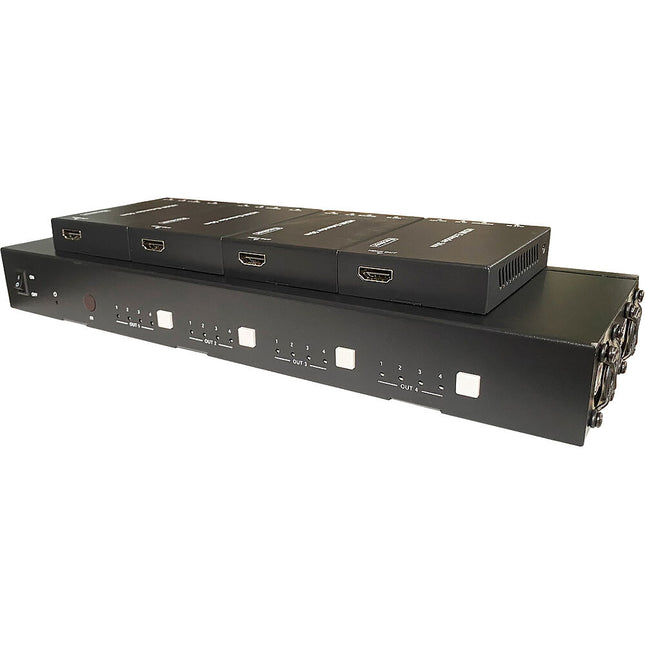 Comprehensive Pro AV/IT 4x4 HDMI 4K60 Matrix Switcher Extensor 230' Kit