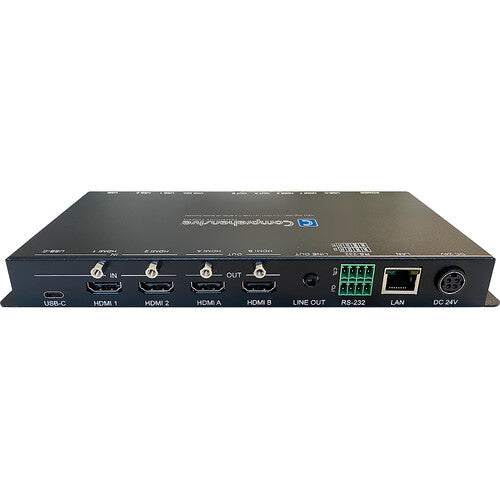 Comprehensive Pro AV/IT Integrator Matriz Switcher 3x2 USB-C HDMI 4K60 4:4:4 con Hub USB 3.0 y Adaptador 24V 5A