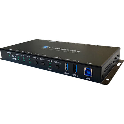 Comprehensive Pro AV/IT Integrator Matriz Switcher 3x2 USB-C HDMI 4K60 4:4:4 con Hub USB 3.0 y Adaptador 24V 5A