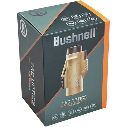 Bushnell 10x42 Legend Ultra HD Monocular Táctico Tan 65° Campo Visual Mil-Hash