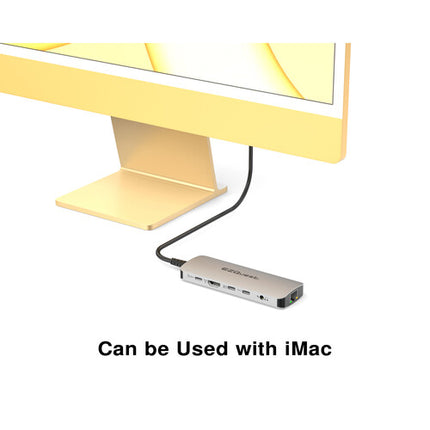EZQuest USB-C Multimedia Hub 10 en 1 HDMI 4K60 USB-C 100W PD