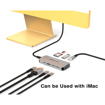 EZQuest USB-C Multimedia Hub 8 en 1 con HDMI 4K60 y 100W PD