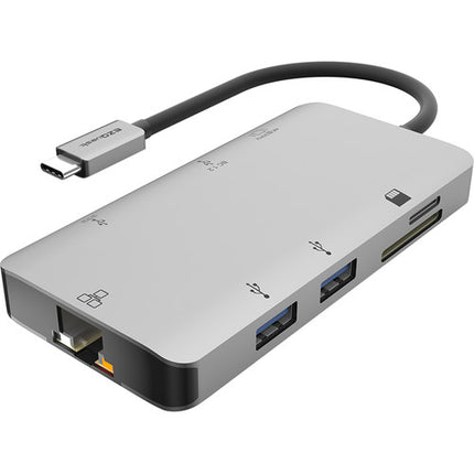 EZQuest Hub Multimedia USB Tipo-C 8 Puertos 4K Ethernet 100W PD