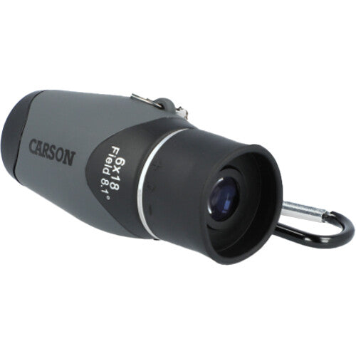Carson MiniMight 6x18 Monocular Prisma Techo 6x Magnificación Clip Mosquetón
