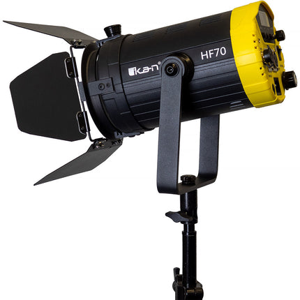 ikan Helia 70W Luz Fresnel LED Diurna 5600K 28-70° DMX Barndoors Gel Frame