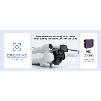 Freewell Kit de Lentes Gran Angular Anamórfico con Filtros ND para DJI Mini 4 Pro 111° 1.19x con Estuche Reforzado