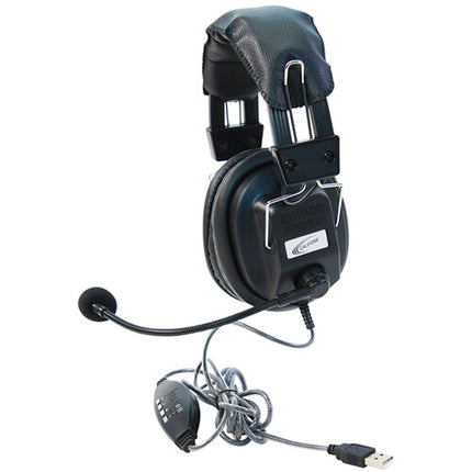 Califone 3068MUSB Stero Auriculares USB Over Ear Mic 6ft Cable