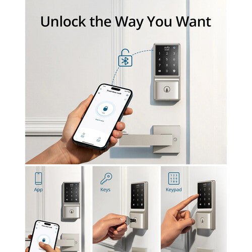 eufy Security C210 Cerradura Inteligente con Teclado Táctil 100000 Aperturas Satin Nickel