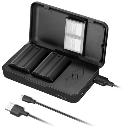 Neewer EN-EL15c Kit de baterías recargables USB con cargador y doble ranura SD