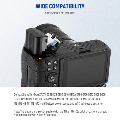 Neewer EN-EL15c Kit de baterías recargables USB con cargador y doble ranura SD