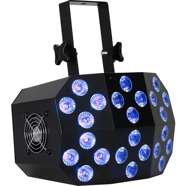 Eliminator Lighting Mega Wash Luz LED RGBWA+UV 24x10W 25° DMX