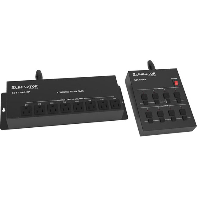 Eliminator Lighting SC8 II Sistema Analógico Controlador de Iluminación 8 Canales 25ft Cable DMX