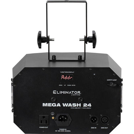 Eliminator Lighting Mega Wash Luz LED RGBWA+UV 24x10W 25° DMX