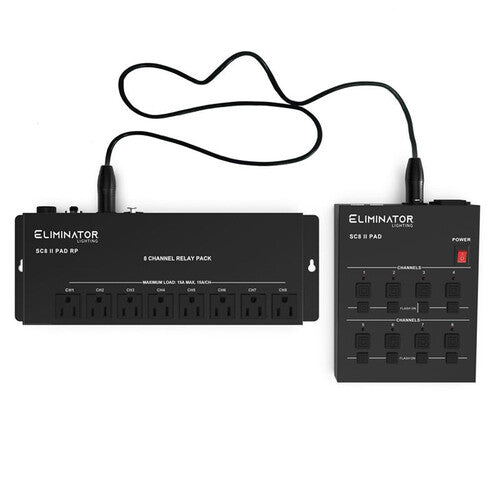 Eliminator Lighting SC8 II Sistema Analógico Controlador de Iluminación 8 Canales 25ft Cable DMX