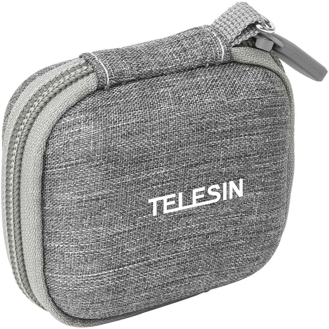 TELESIN Estuche Mini con Cremallera para Insta360 GO 3 Interior Acolchado y Correa de Muñeca