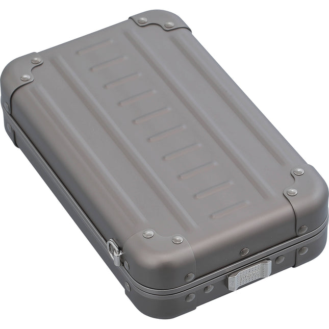 Aleon Vertical Estuche Cruzado de Aluminio con Correa y 3 Bolsillos