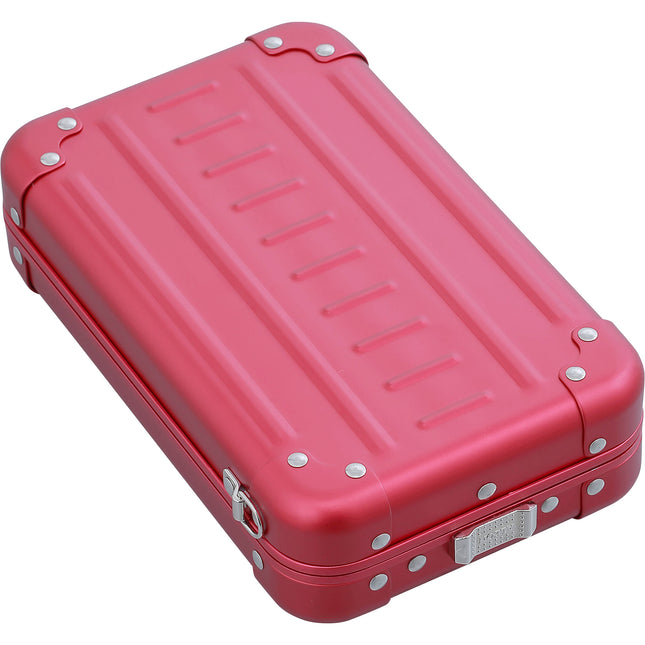 Aleon Estuche Cruzado Vertical de Aluminio para Cámara Tablet y Teléfono con Correa para Hombro Ruby