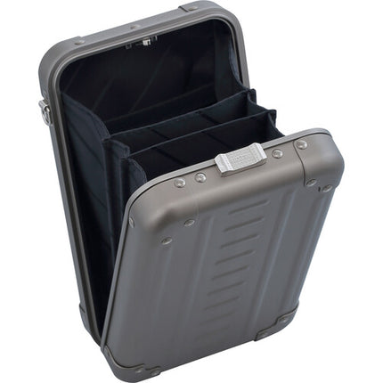Aleon Vertical Estuche Cruzado de Aluminio con Correa y 3 Bolsillos