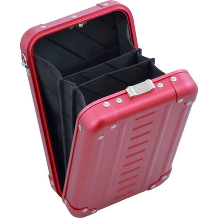 Aleon Estuche Cruzado Vertical de Aluminio para Cámara Tablet y Teléfono con Correa para Hombro Ruby