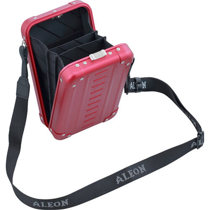 Aleon Estuche Cruzado Vertical de Aluminio para Cámara Tablet y Teléfono con Correa para Hombro Ruby