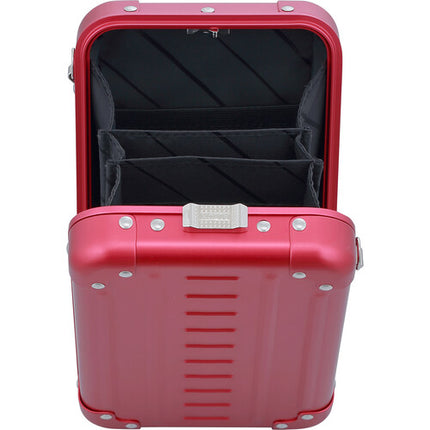 Aleon Estuche Cruzado Vertical de Aluminio para Cámara Tablet y Teléfono con Correa para Hombro Ruby