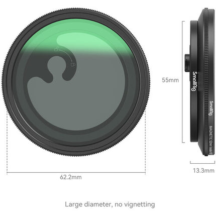 SmallRig MagEase Kit Filtro VND Magnético Variable ND2-32 52mm