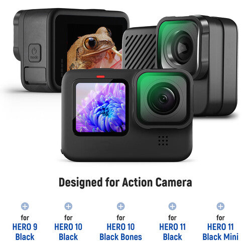 Neewer LS-31 Lente Macro 15x para GoPro HERO9 10 11 Negro 2.8 a 3.9" enfoque