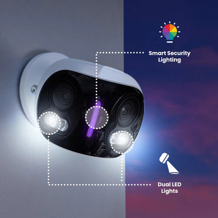 Lorex Halo Series H20 E871AB Cámara Exterior Red 4K 2x5MP 180° Panorámica