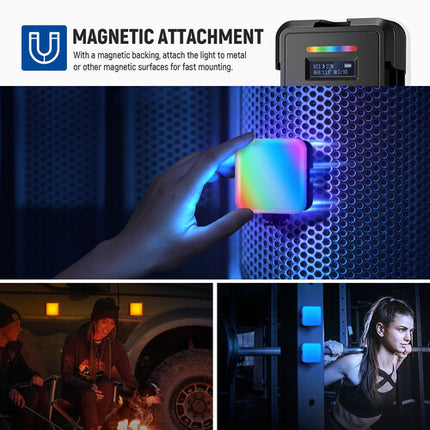 Neewer RGB62 Panel LED RGB Magnético Luz 200 Lux Batería Integrada