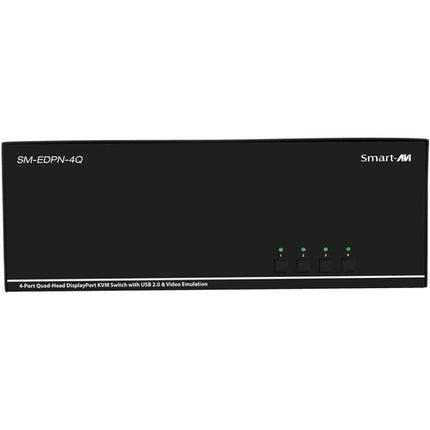 Smart-AVI 4-Port Quad-Head DisplayPort KVM Switch resolución 3840x2160 60Hz con USB 2.0 y emulación Aux