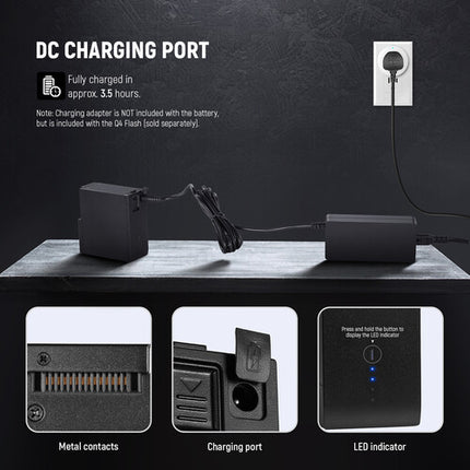 Neewer Battery Pack para Flash Q4 TTL Capacidad 2800mAh 400 Destellos