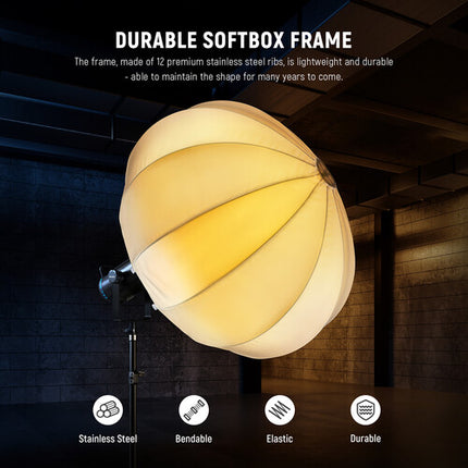 Neewer Quick Release Lantern Softbox 26 pul  Iluminación 360° Montura Bowens con Bolsa