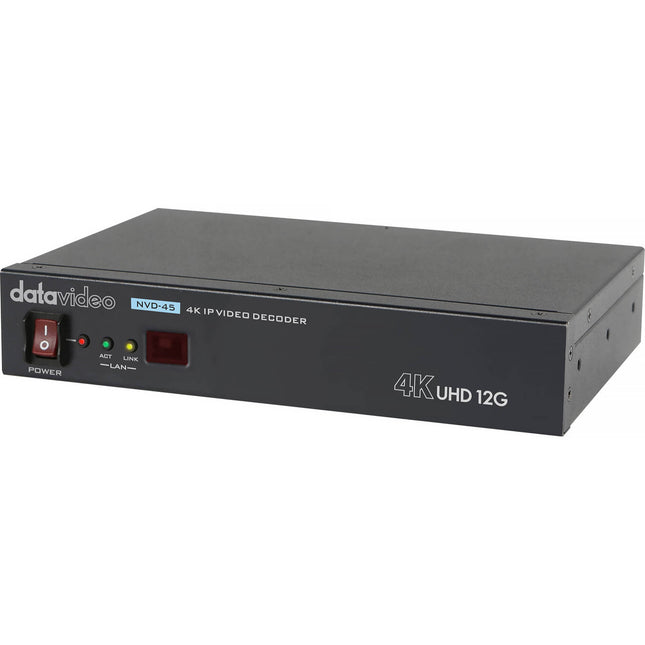 Datavideo NVD-45 decodificador IP de video 4K UHD 60p con salida 12G-SDI
