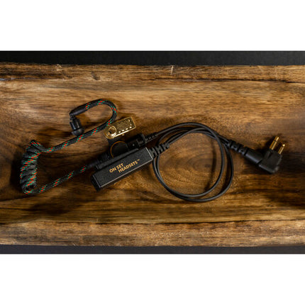 ON SET HEADSETS Shorty Elite Series Auriculares para Motorola 10" Kevlar