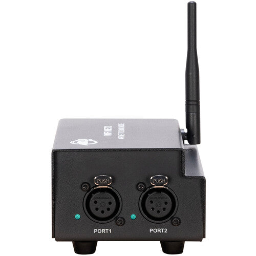American DJ Wi-Fi NET 2 Nodo inalámbrico con dos salidas DMX 5-Pin y conexión Wi-Fi 2.4 GHz