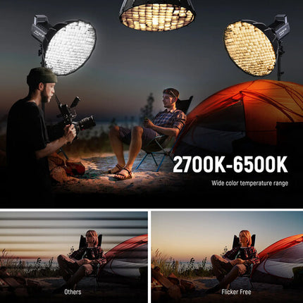 Neewer FS150B LED Monoluz Bi-Color 72000 Lux y 2700-6500K con Reflector y Alimentador