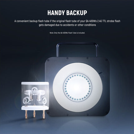 Neewer Flash Tube para Q4 TTL Flash Strobe 400Ws Montaje Fácil