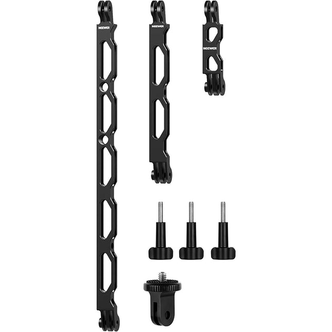 Neewer Kit de Brazos de Extensión de Aluminio para Cámaras de Acción 11.8 y 6.5 Pulgadas
