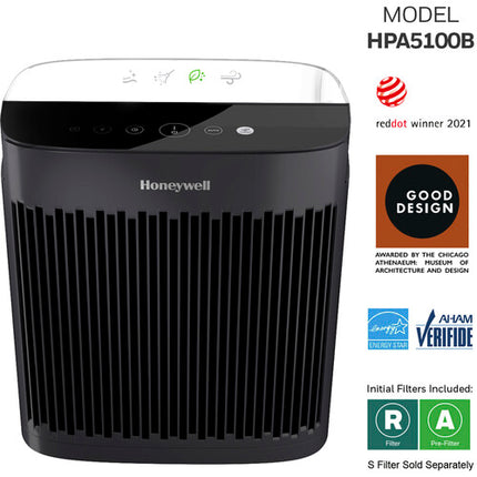 Honeywell HPA5100B InSight Purificador de Aire HEPA para habitaciones hasta 18 m²