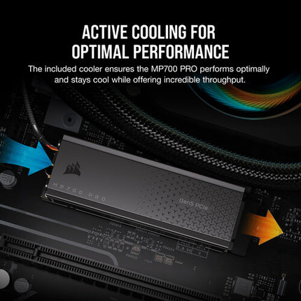 CORSAIR 1TB MP700 PRO SSD Interna NVMe PCIe 5.0 M.2 11700 MB/s Leer
