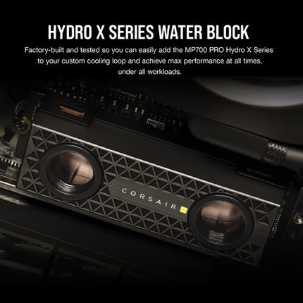CORSAIR 2TB MP700 PRO SSD Interno NVMe PCIe 5.0 M.2 12400 MB/s Lectura Water Block
